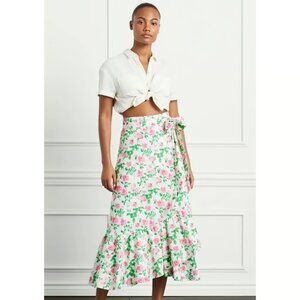 Hillhouse Mirabel Skirt in Pink Roses PREOWNED/USED